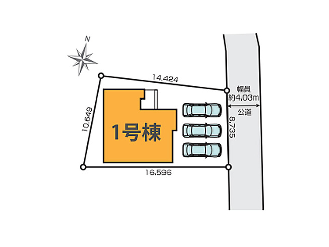 【区画図】 | 富士見市上沢2丁目　新築一戸建住宅　全1棟　(ふじみ野店) | 敷地面積40坪超！駐車3台可能な邸宅です！