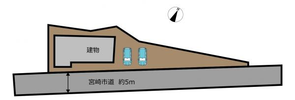 佐土原町上田島　中古戸建の区画図
