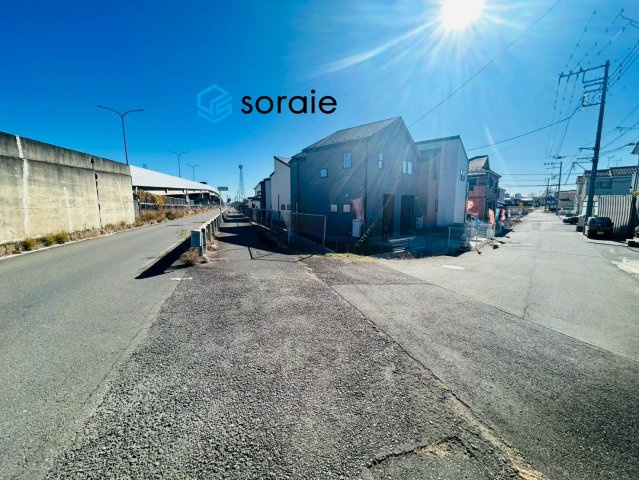 川越市木野目1号棟　新築戸建　リーブルガーデンの前面道路含む現地写真|12/4　撮影