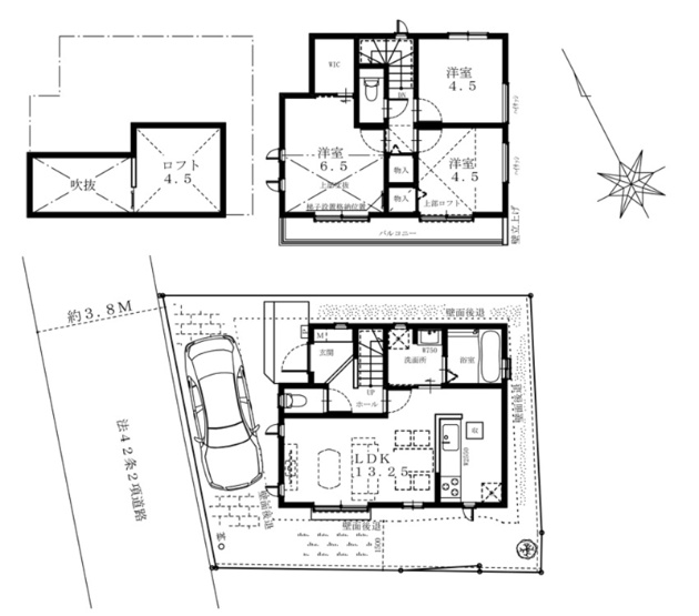 【間取り】 | 【仲介手数料５０万円ＯＦＦ】■砧南小学区■長期優良認定住宅■ＺＥＨ水準住宅■省エネ性能ラベル■ | 【お得な諸費用サービスキャンペーン中！！】
詳細は「物件概要」の「諸費用」欄をご確認下さい！
■３ＬＤＫ＋車庫
■住宅性能評価７項目で最高評価
■ＺＥＨ水準住宅
■高断熱住宅
■省エネ性能ラベル