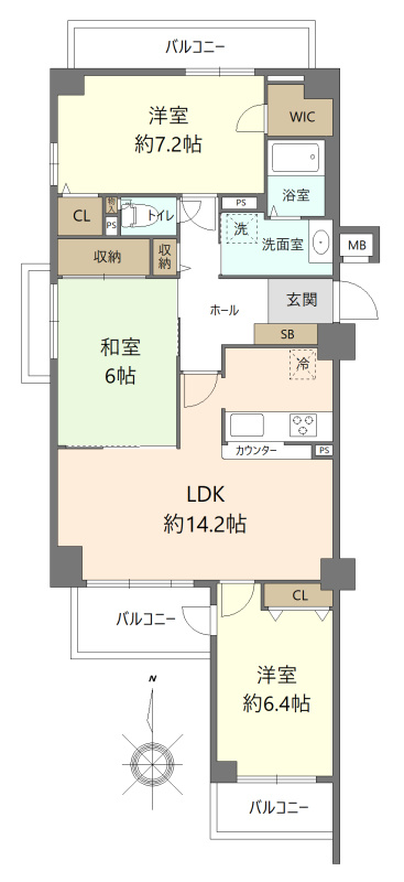 藤和シティコープ一社の間取り|間取図
