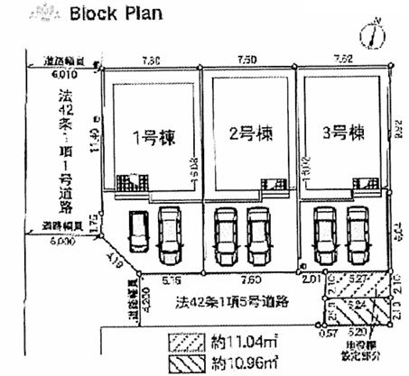 平塚市立野町新築戸建て　第4-2号棟の区画図|区画図「平塚市立野町新築戸建て」