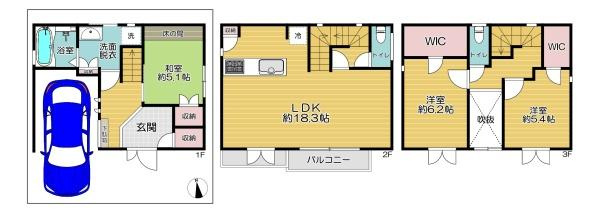 【間取り】 | 大阪市鶴見区鶴見4丁目　中古戸建