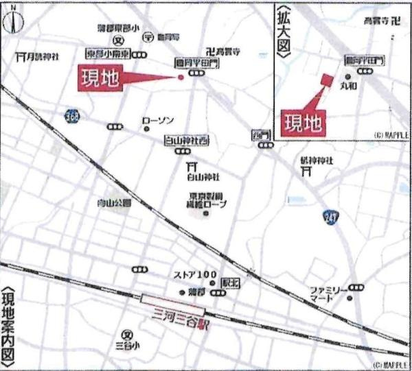 蒲郡市豊岡町第8 全3棟・2号棟のその他|現地案内図です。