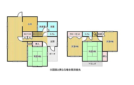 神川町大字原新田　中古580の間取り