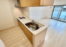 パレステージ西新井本町のキッチン|コンパクトなキッチンで掃除もラクラク