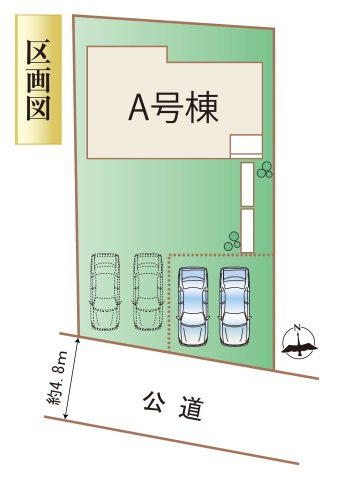 宮崎市永楽町95番　(1号棟)の区画図|配置図（1号棟）