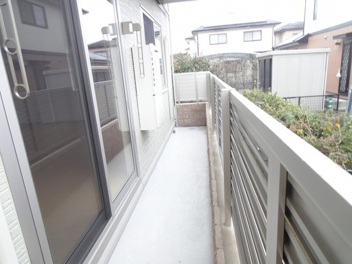 アムール城南　B棟のバルコニー