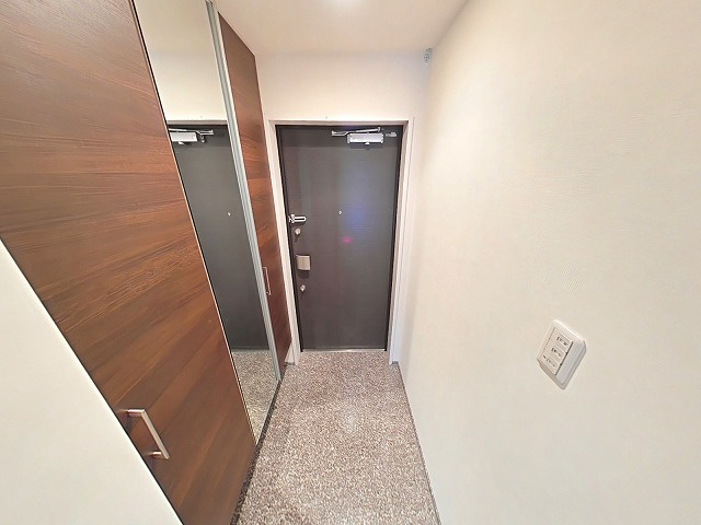 アルファステイツ大学病院通りの玄関|玄関横には大きな姿見があり、外出の際に身だしなみのチェックができます♪
