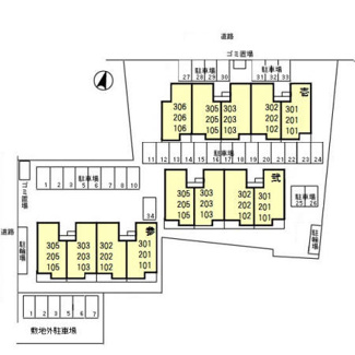 【区画図】 | ピュアコート　(2)弐番館
