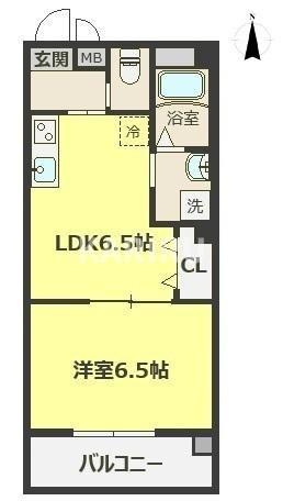 セジュール野江の間取り|間取りは反転タイプです。