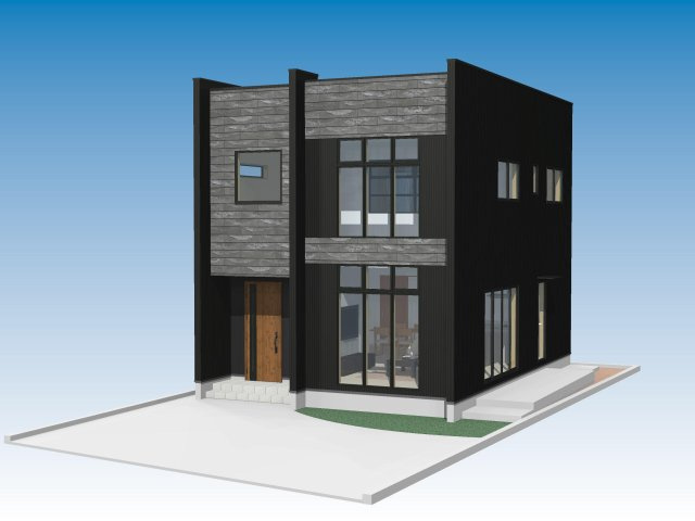 【外観パース】 | 新築住宅　高知市小津町 | 完成予想図