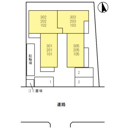 エスペランサ西難波の区画図