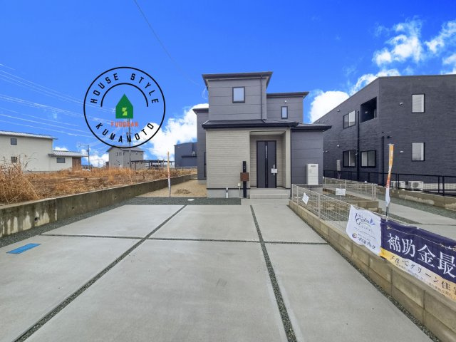 上益城郡益城町広崎第4-2棟(2号棟)の外観|デザイン性のある外観です。