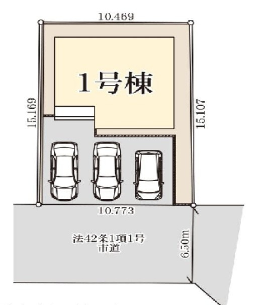 古河市緑町　新築戸建2-1の区画図