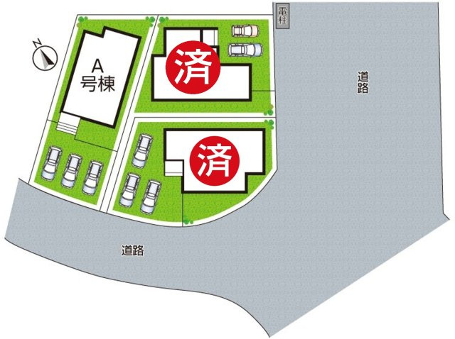 14(土)15(日)現地説明会　堺市南区高倉台　全3邸の区画図|全3区画