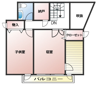 【間取り】 | 北五葉　戸建て | ２階