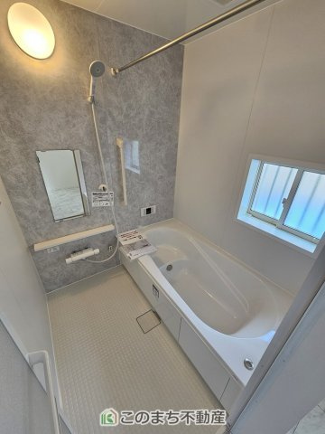 ハートフルタウン宇都宮市今泉町2541番の浴室|ゆったりと入れるフルオートバスはお子様との団らんバスタイムが楽しめます♪
足を伸ばしてゆったりくつろげる１坪バスルームです☆