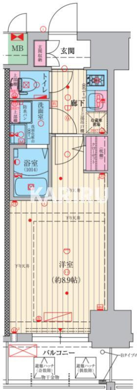 ファーストフィオーレ北大阪リアンの間取り|間取りは反転タイプです。