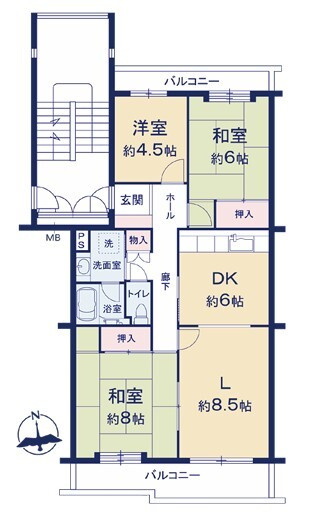 中古マンション　北柏ライフタウン松葉5-2-7の画像