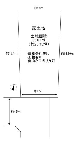 深井東町　売土地の土地図