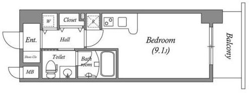 大阪市中央区安堂寺町２丁目の賃貸マンションの間取り