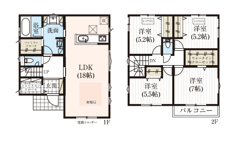 大宮指扇Norths side　新築一戸建て　グリーンガーデン　Cの間取り|大宮指扇Norths side　新築一戸建て　グリーンガーデン　C、4LDK、土地面積125.87m2、建物面積105.98m2