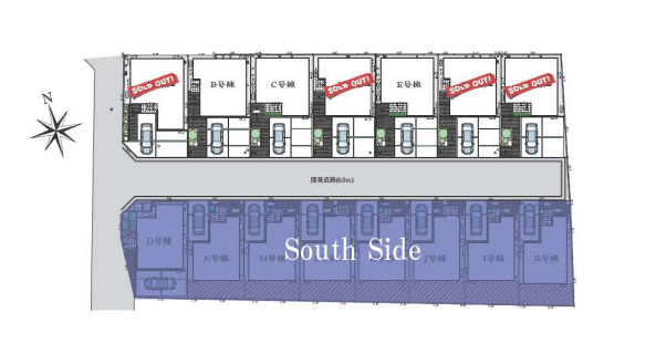 大宮指扇Norths side　新築一戸建て　グリーンガーデン　Cの区画図|C号棟