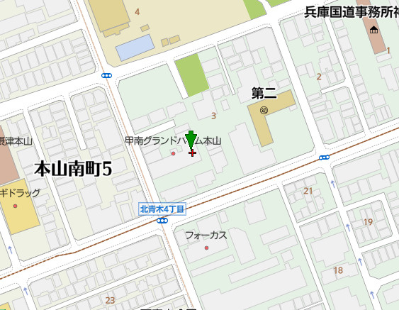 甲南グランドハイム本山の地図