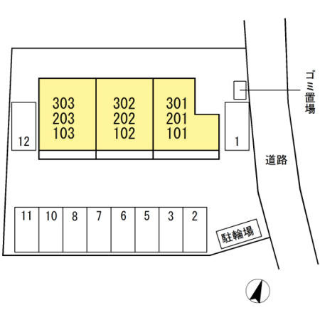 サンモールAの区画図