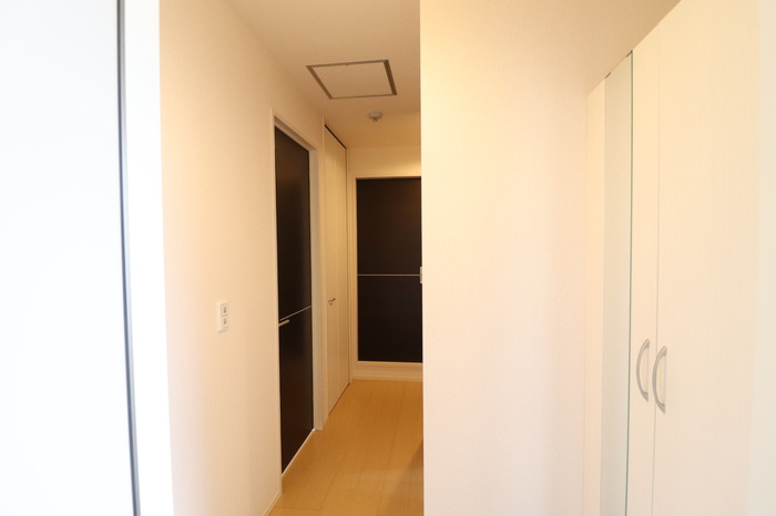 熊本市南区田井島３丁目のアパートの玄関