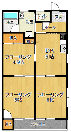 コーポ光世Aの間取り