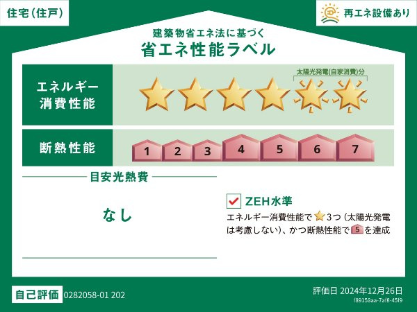 フェリスソレアードⅢの省エネ性能ラベル