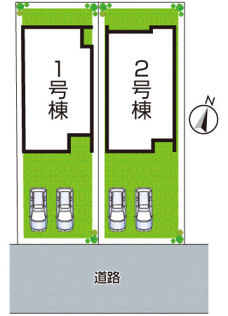 神戸市須磨区東落合　新築一戸建ての区画図|全２区画