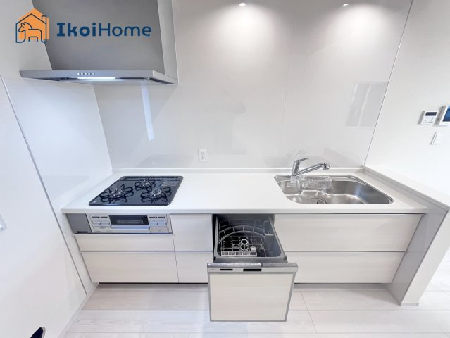 明石市松江　全2棟　2号棟　新築戸建のキッチン|【ホームページに現地動画掲載中】●年中無休：当日予約可●食洗機付きのキッチンになります。