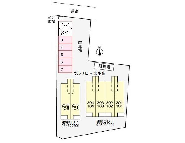 ウルリヒト　北小金の区画図