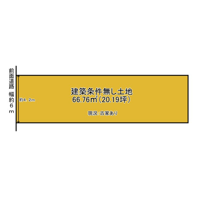 京都市左京区一乗寺地蔵本町　建築条件無し土地の土地図