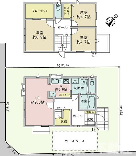 藤沢市鵠沼松が岡３丁目戸建ての間取り