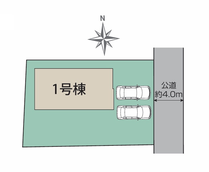ブルーミングガーデン  水戸市堀町　３期　限定1棟！の区画図|並列駐車可能なカースペースを確保。毎日のお車の出し入れがストレスなく行えます！
内覧可能です。ご予約はHPから、またお電話でも、お気軽にどうぞ。