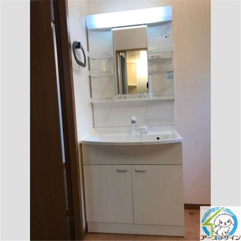 一色西貸家の洗面所|パース写真