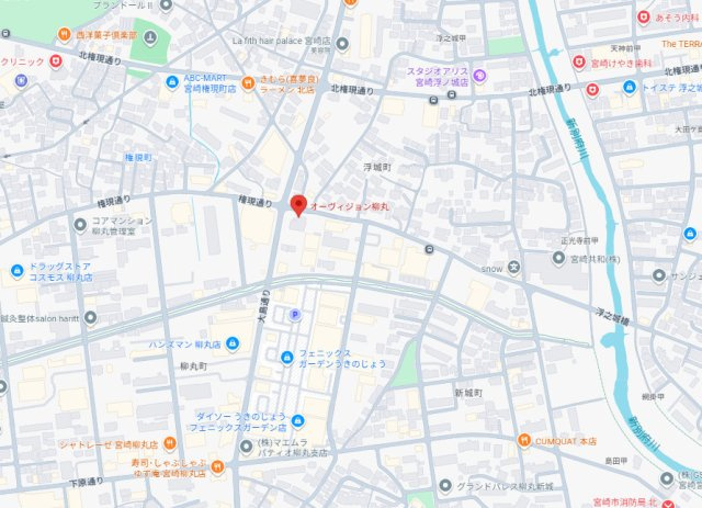 オーヴィジョン柳丸の地図