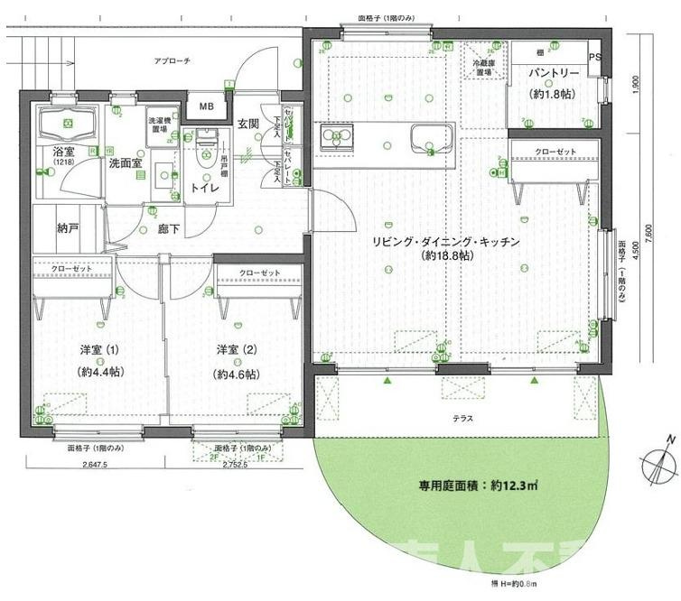 鵠沼ヴィレッジⅣ棟の間取り