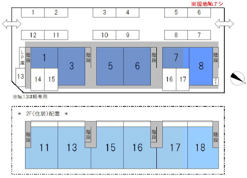 近江八幡市桜宮町の店舗一部の区画図
