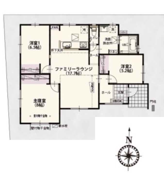 【新築平屋戸建】深谷市荒川 第1期 の間取り