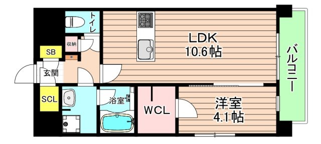 大阪市旭区千林１丁目の賃貸マンションの間取り