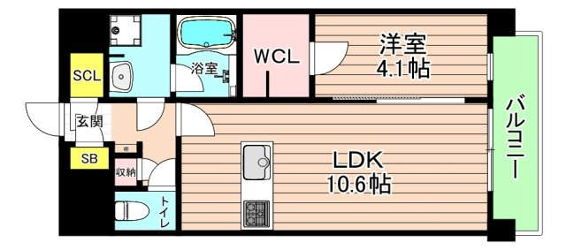 大阪市旭区千林１丁目の賃貸マンションの間取り