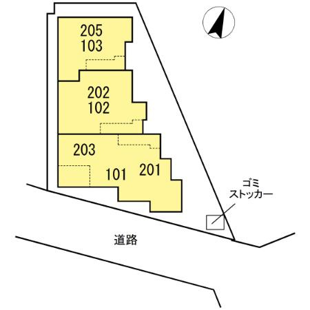 ラリュール赤塚Ⅰの区画図
