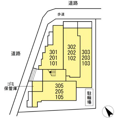 エクセリア徳丸Ⅰの区画図