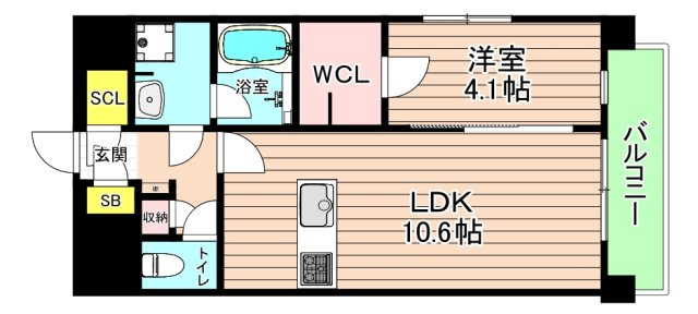 大阪市旭区千林１丁目の賃貸マンションの間取り