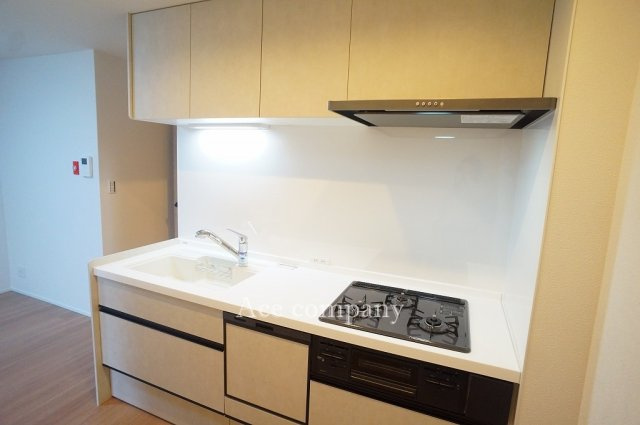 【キッチン】 | 天王寺スカイハイツ | 食洗機付きのシステムキッチン新調です☆3口ガスコンロ☆